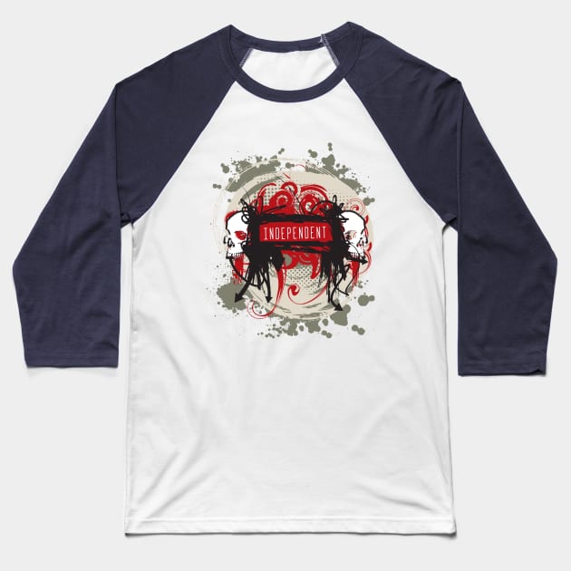 Independent The Love for Music Baseball T-Shirt by Sparkling Art